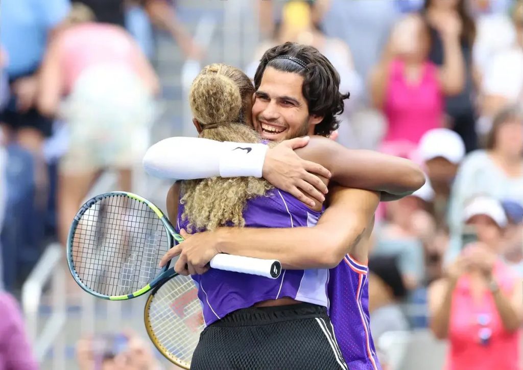 Carlos Alcaraz and Serena Williams share memorable moments in US Open mixed doubles