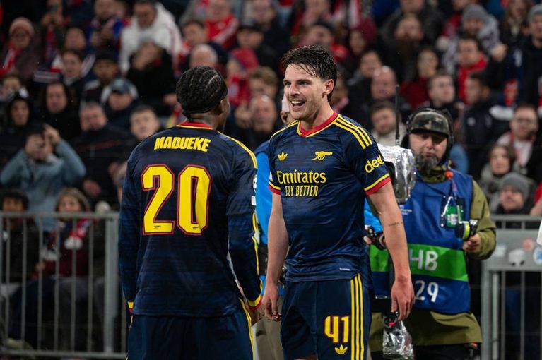“Declan Rice avoids rare defeat for Arsenal in Munich.”