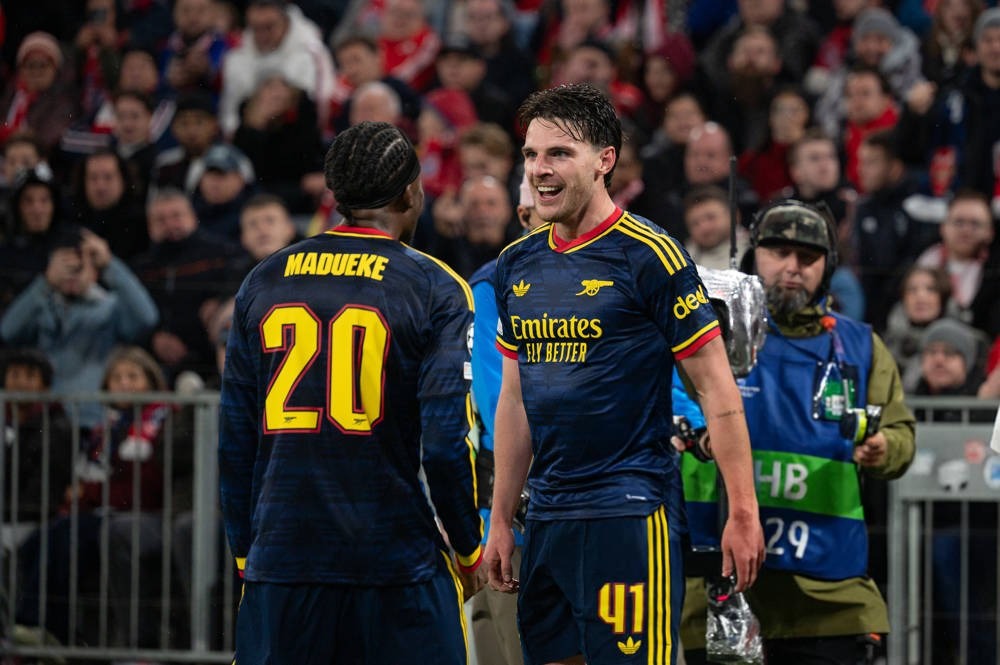 “Declan Rice avoids rare defeat for Arsenal in Munich.”