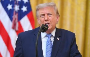 Donald Trump attends 2026 World Cup final at MetLife Stadium with FIFA president