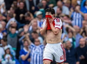 Declan Rice escapes red card after late kick out in Arsenal defeat to Brighton