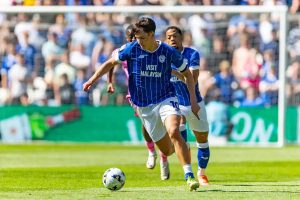 Rubin Colwill stuns Wrexham with 98th-minute free-kick to earn Cardiff draw