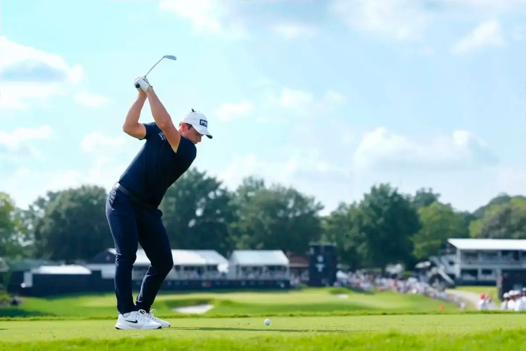 Viktor Hovland leads by one shot at Tour Championship final round tee times and how to watch